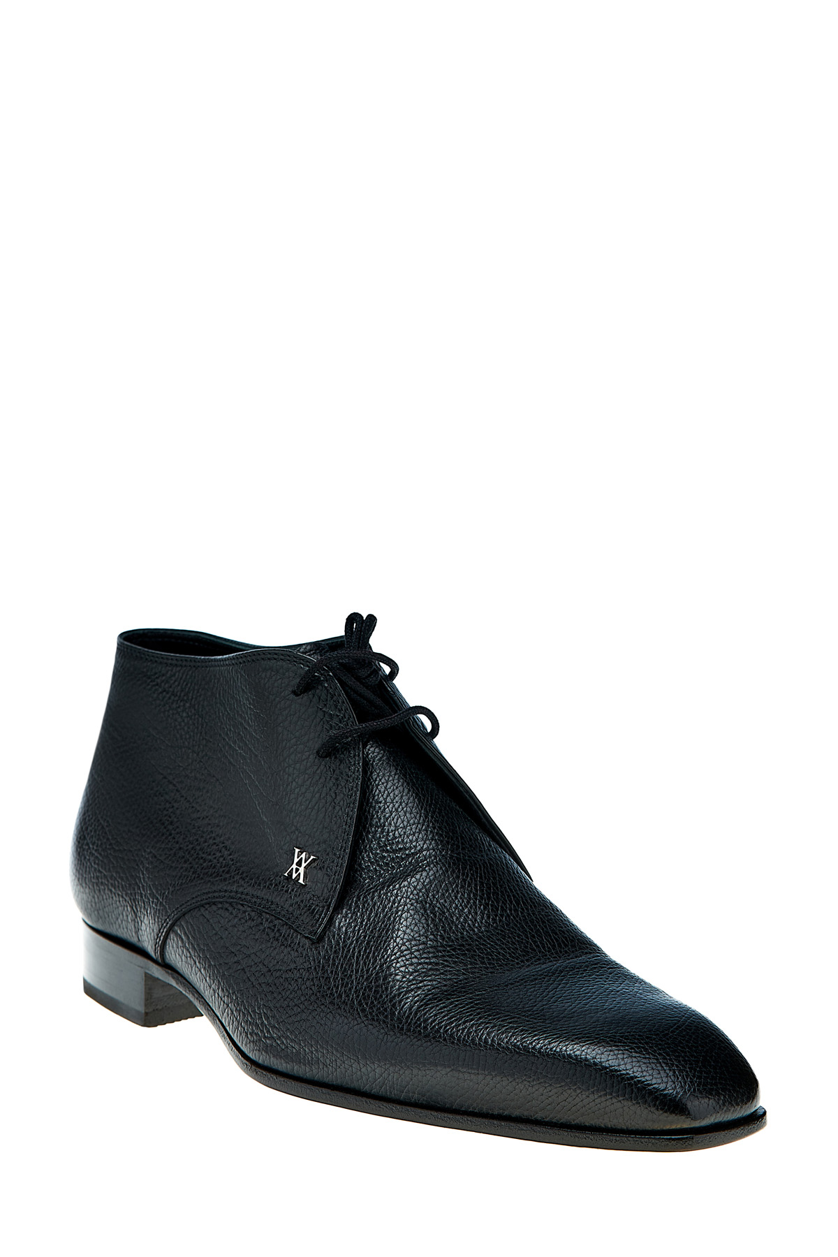 Ботинки-дезерты из крупнозернистой кожи с квадратным мыском ARTIOLI, цвет черный, размер 42 - фото 3